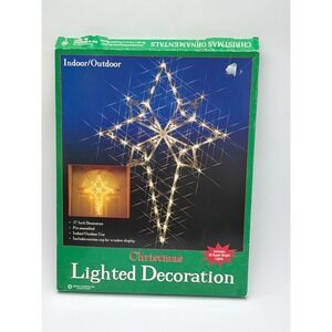 Impact Plastics Lighted Star of‎ Bethlehem 17 Inch Window Decoration 43 Light